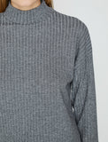 18519 High Neck Jumper - Grey