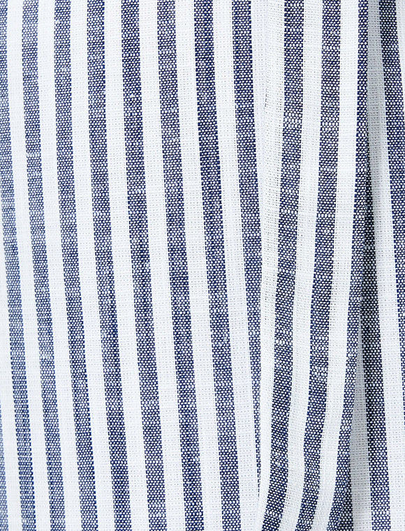 20051 Cold Shoulder Striped Dress - Multi Colour