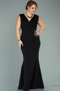 29950 Black Sequins Detail Mermaid Dress
