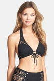 6110002 Black Lace High Waist Bikini Set