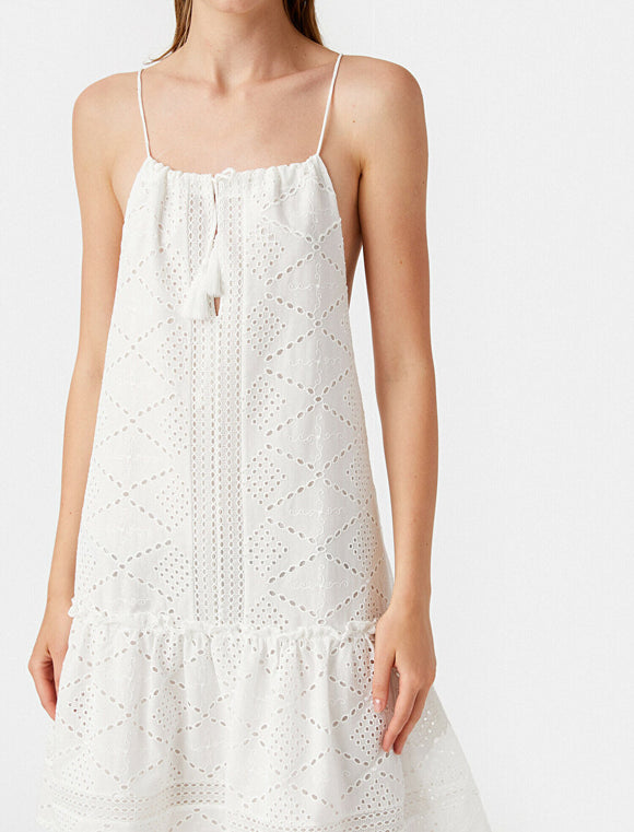 20061 Cotton Lace Dress - Off-White