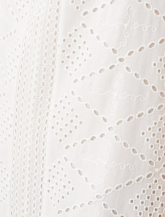 20061 Cotton Lace Dress - Off-White