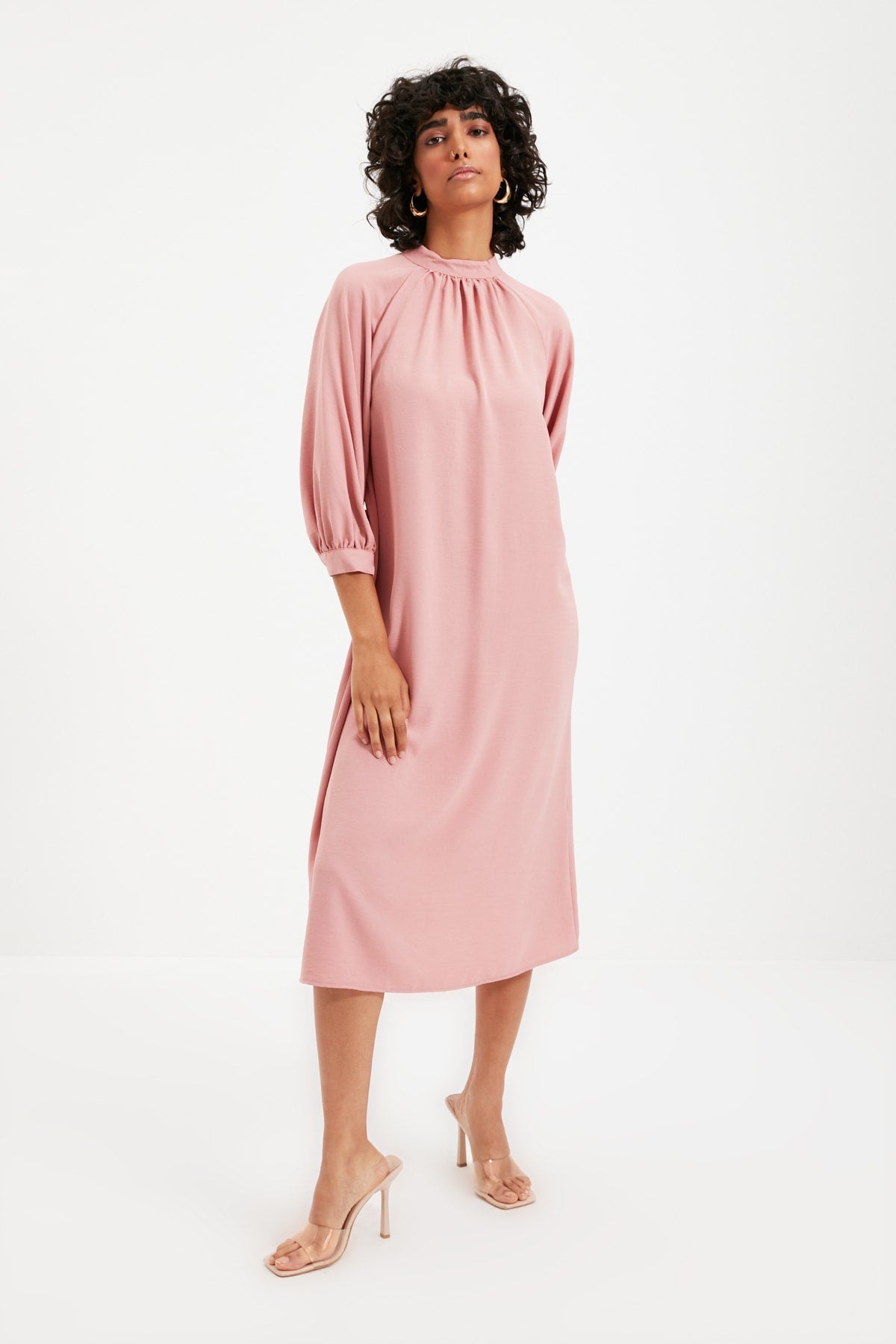 247b Dusty Pink Midi Dress - Poised Fashion | Work Dresses | AMP 247b Dusty Pink Midi Dress - Poised Fashion | Work Dresses | AMP