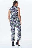  Women's Floral Patterned Buttoned And Front Tied Jumpsuit 3 color 