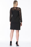 7200074 Black Lace Sleeve Dress