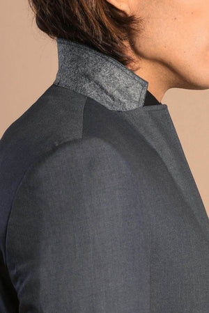 4404b Smoked Grey Plain Waistcoat Suit