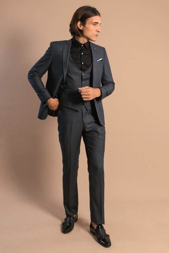 4404b Smoked Grey Plain Waistcoat Suit