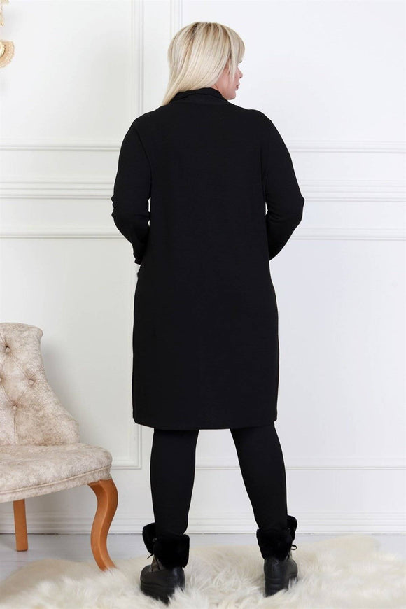 5348 Cherry Feather Detailed Cardigan