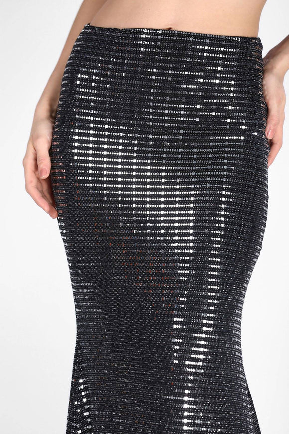 8645 Silver Shimmer Skirt & Top Set