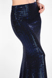 8648 Navy Blue Shimmer Skirt & Top Set