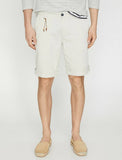 9796 Ecru Pocket Detailed Short