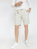 9797 Beige Pocket Detailed Short