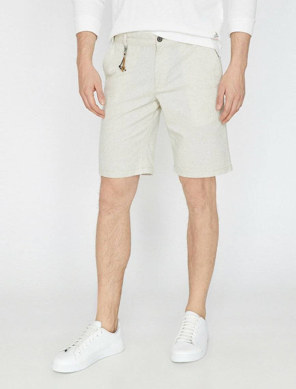 9797 Beige Pocket Detailed Short