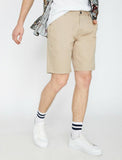 9799 Beige Pocket Detailed Short
