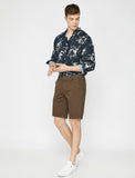 9803 Brown Pocket Detailed Short