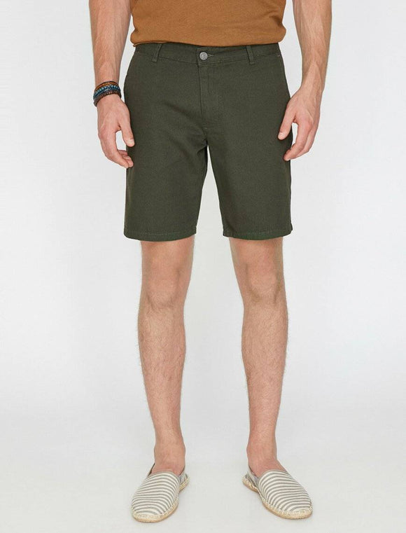 9805 Khaki Pocket Detailed Short