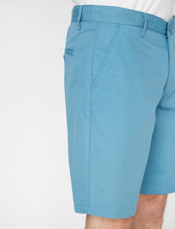 9808 Blue Pocket Detailed Short