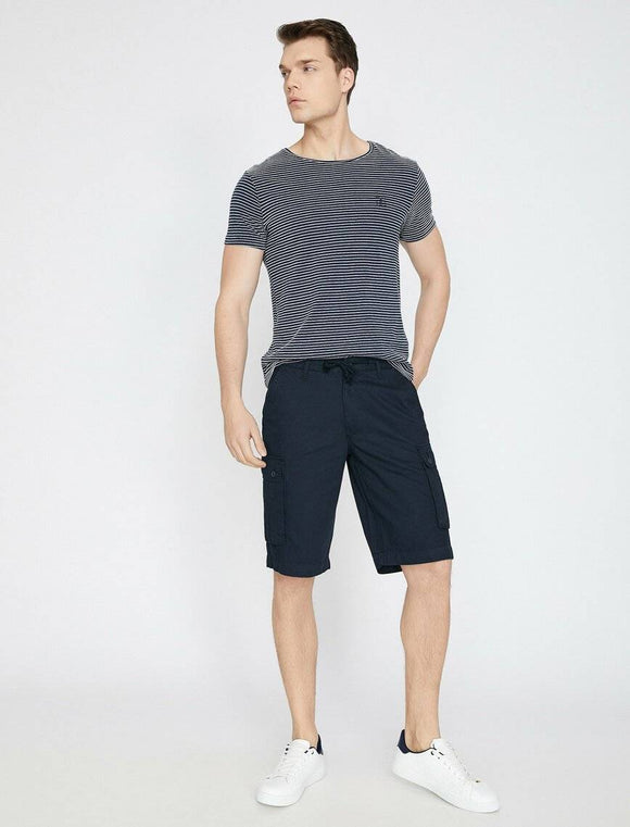 9810 Navy Tie Waist Short