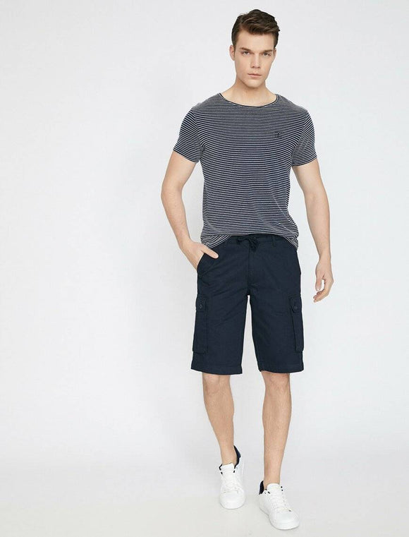 9810 Navy Tie Waist Short