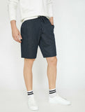 9813 Navy Tie Waist Short