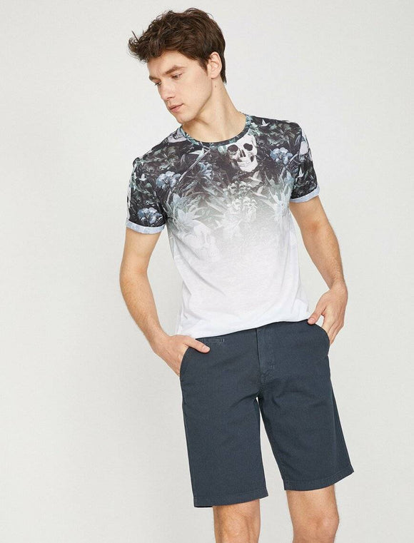 9816 Grey Pocket Detailed Short