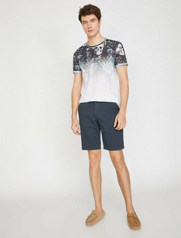 9816 Grey Pocket Detailed Short