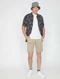9820 Beige Pocket Detailed Short