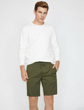9822 Khaki Tie Waist Short