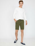 9822 Khaki Tie Waist Short