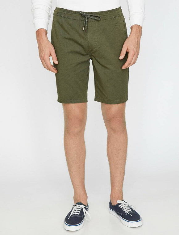 9822 Khaki Tie Waist Short