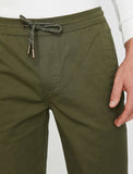 9822 Khaki Tie Waist Short