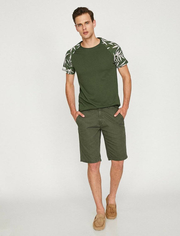 9823 Khaki Pocket Detailed Short