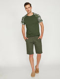 9823 Khaki Pocket Detailed Short