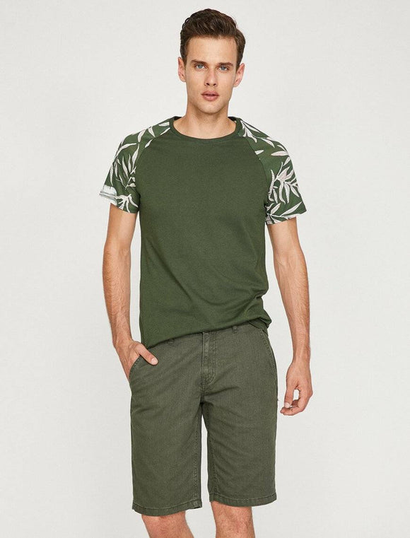 9823 Khaki Pocket Detailed Short