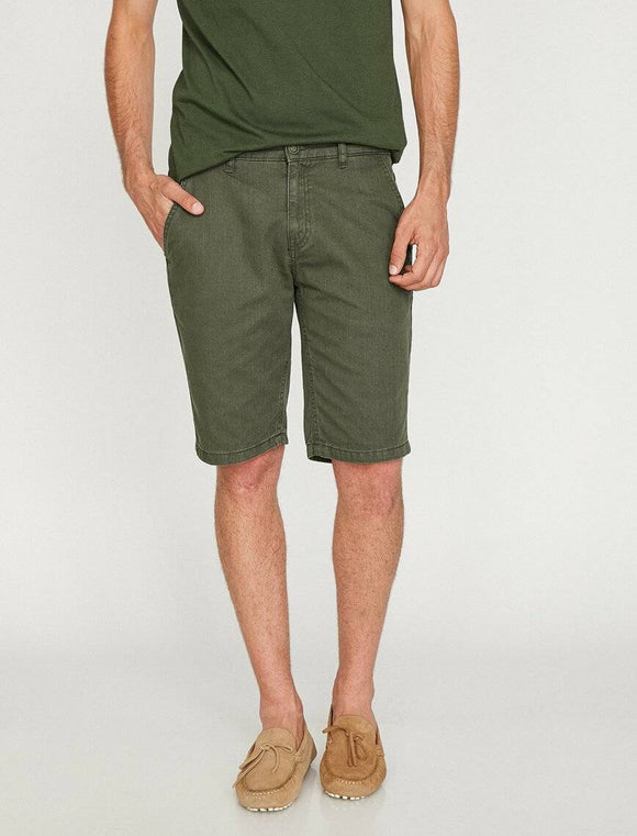 9823 Khaki Pocket Detailed Short
