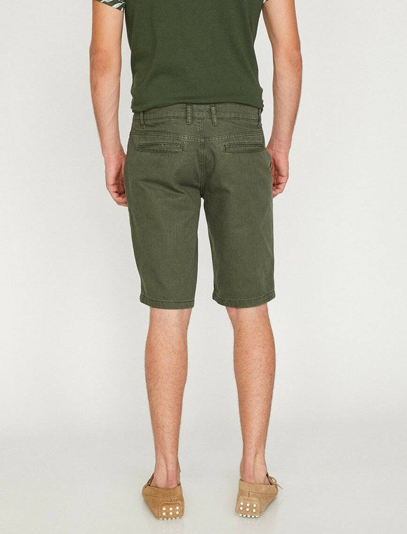 9823 Khaki Pocket Detailed Short
