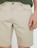 9825 Beige Pocket Detailed Short
