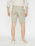 9833 Beige Pocket Detailed Short