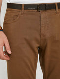 9834 Beige Pocket Detailed Short