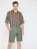 9838 Olive Pocket Detailed Short