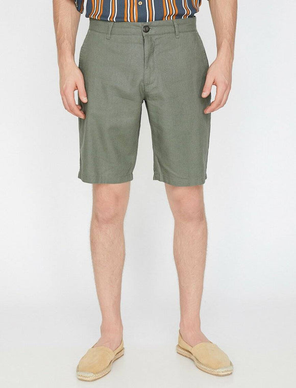 9838 Olive Pocket Detailed Short