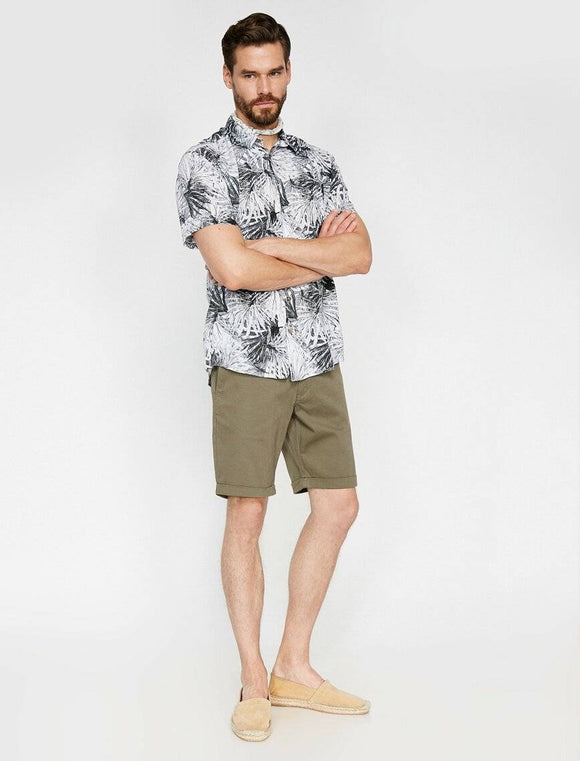 9841 Olive Pocket Detailed Short