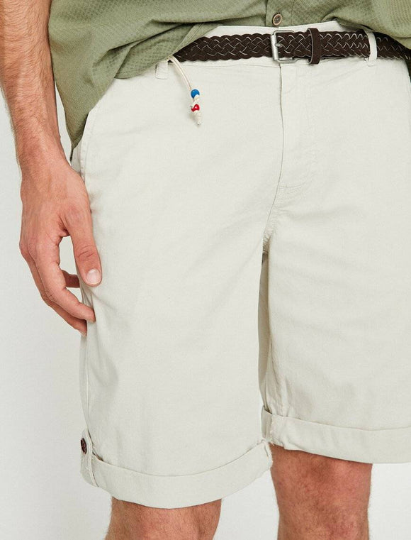9842 Ecru Pocket Detailed Short