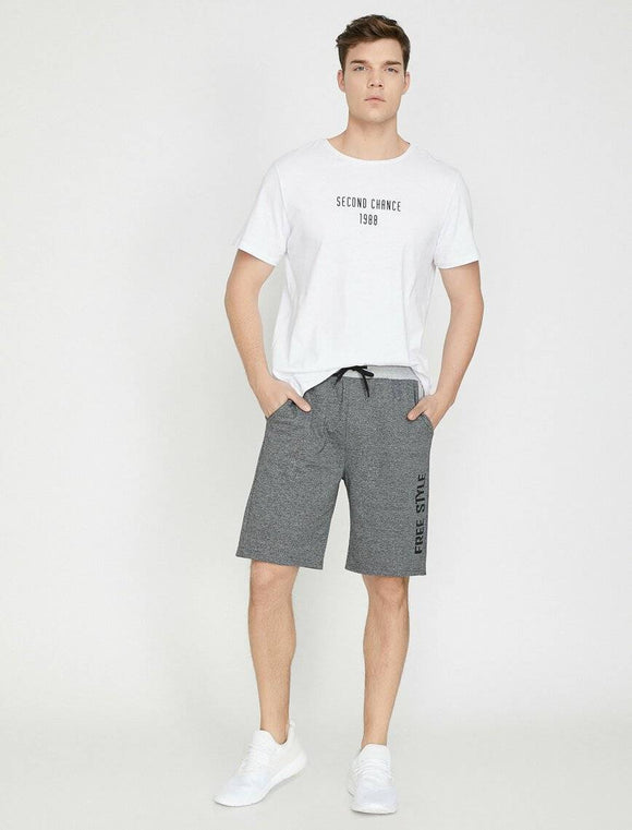 9847 Grey Pocket Detailed Short