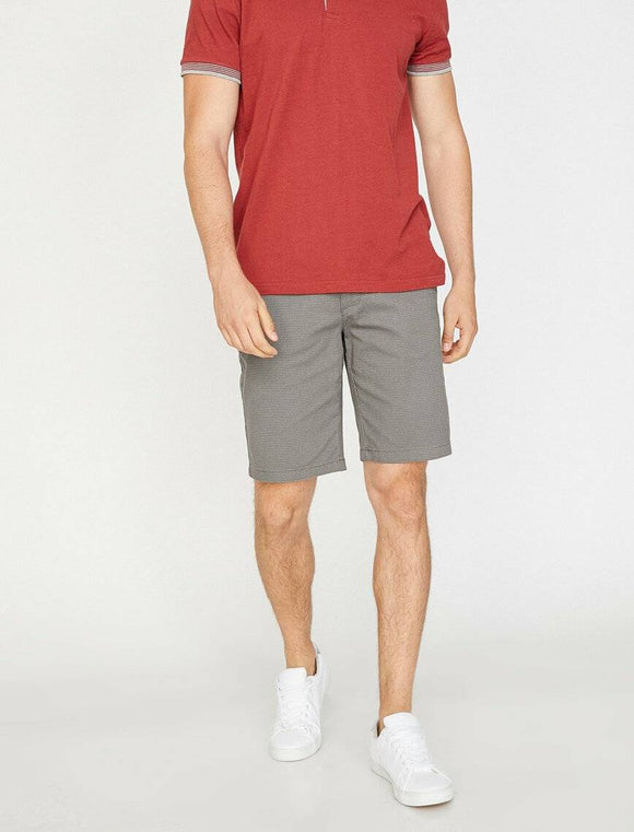 9854 Grey Pocket Detailed Short