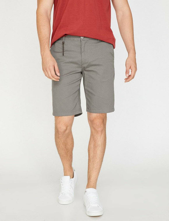 9854 Grey Pocket Detailed Short