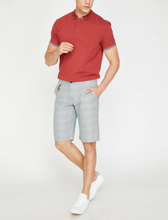9855 Blue Pocket Detailed Short