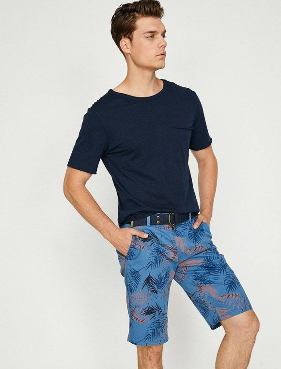 9862 Navy Pocket Detailed Short