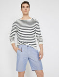 9863 Blue Pocket Detailed Short
