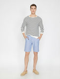 9863 Blue Pocket Detailed Short